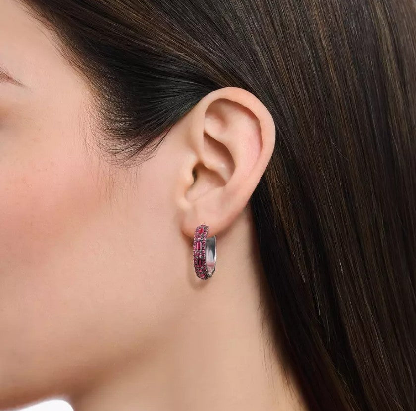 Créoles Rouge THOMAS SABO - Argent 925‰
