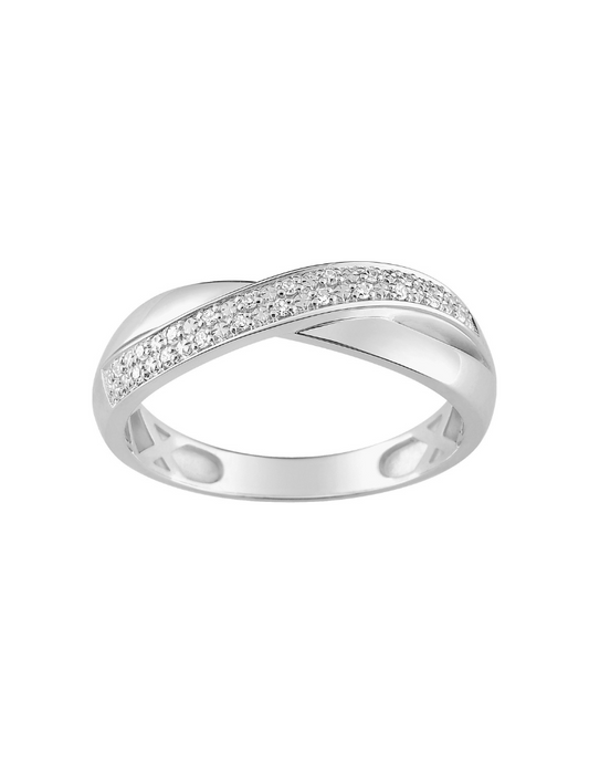 Bague Croisée Diamants - Or Blanc 750‰