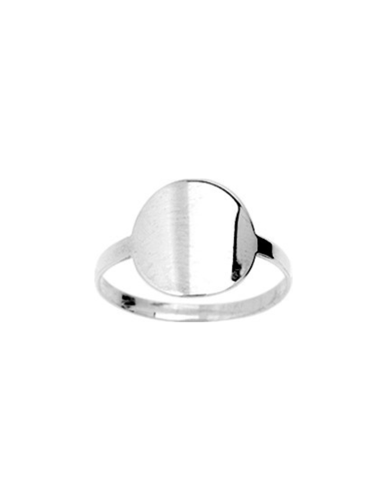 Bague Pastille Ronde - Argent 925‰