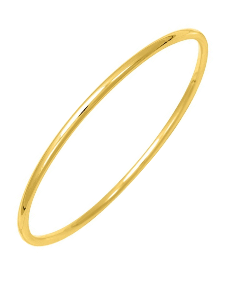 Jonc Fil Rond 3mm - Plaqué Or