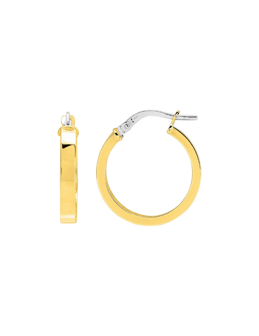 Créoles 15 mm - Or Bicolore 750‰