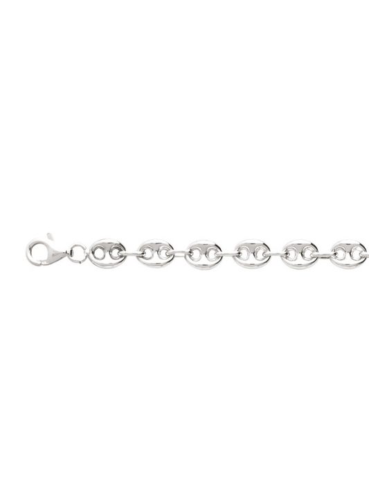 Chaîne Maille Grain de Café 8 mm - Argent 925‰