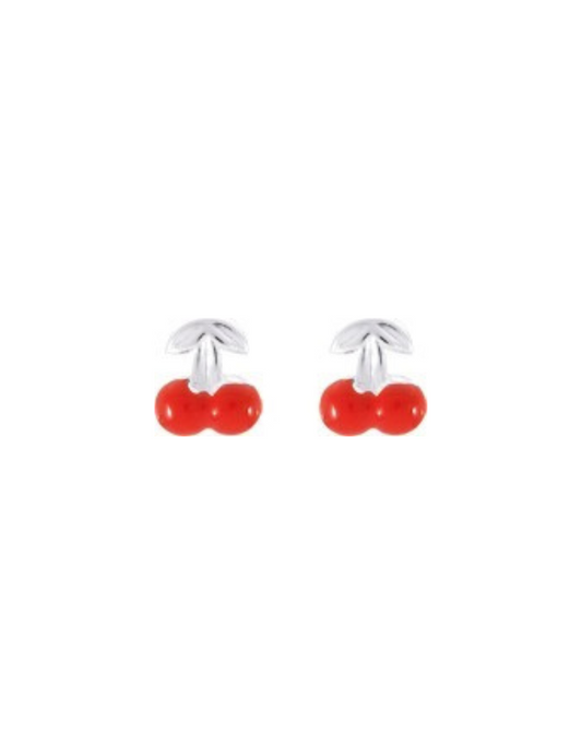 Boucles d'Oreilles Cerise - Argent 925‰