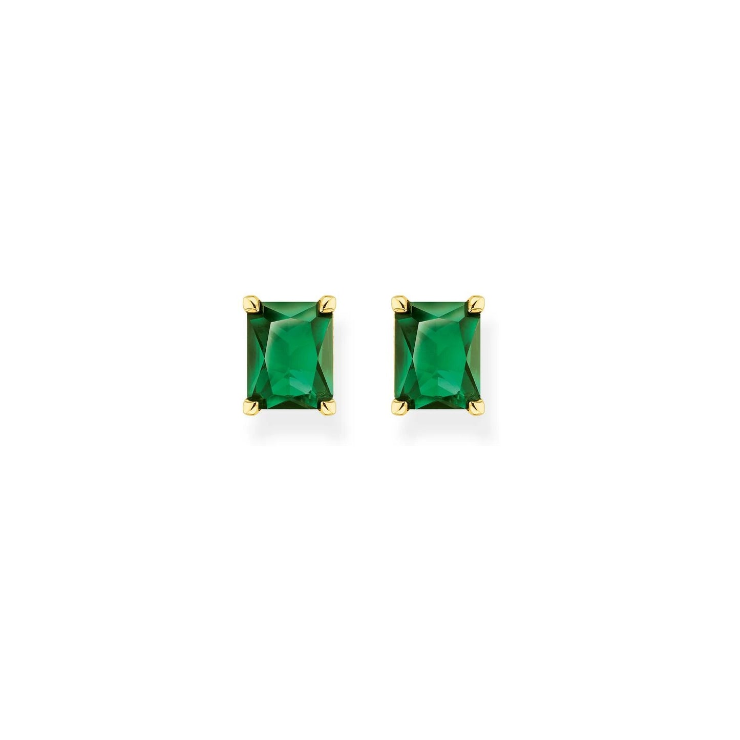 Boucles d'Oreilles Verte THOMAS SABO - Plaqué Or