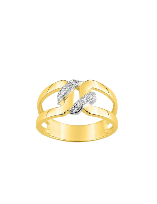 Bague Diamants - Or Bicolore 750‰