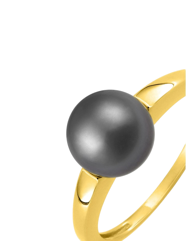 Bague Perle de Culture de Tahiti 8mm - Or Jaune 375‰