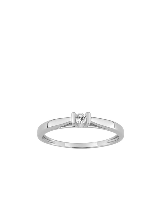 Bague Solitaire Diamant - Or Blanc 750‰