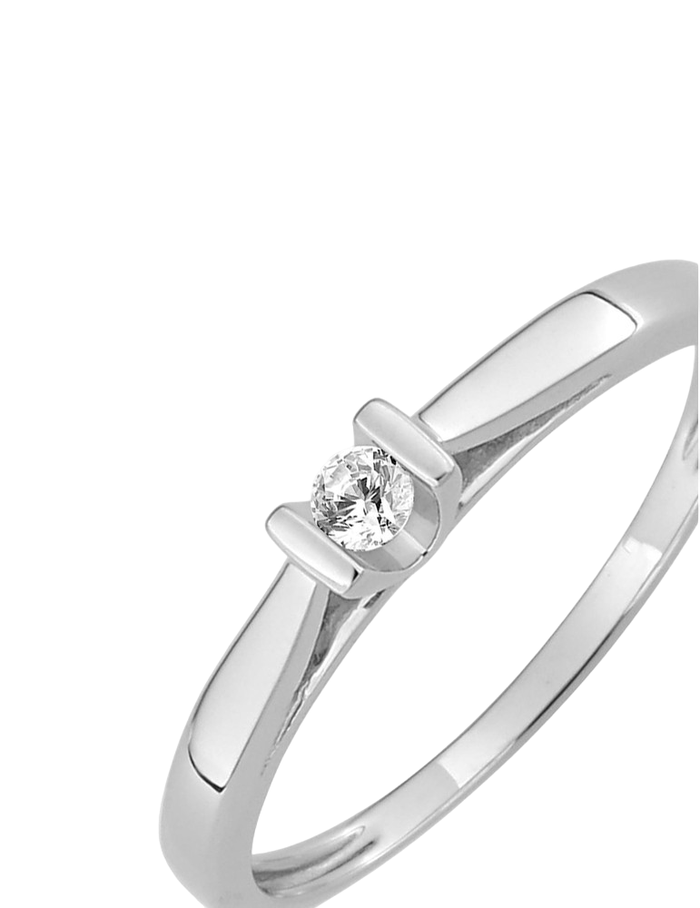 Bague Solitaire Diamant - Or Blanc 750‰