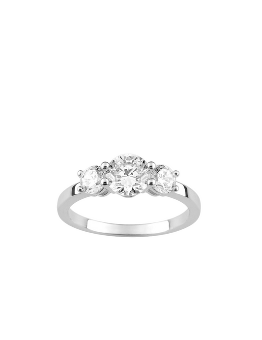 Bague Trilogie Oxydes de Zirconium - Argent 925‰
