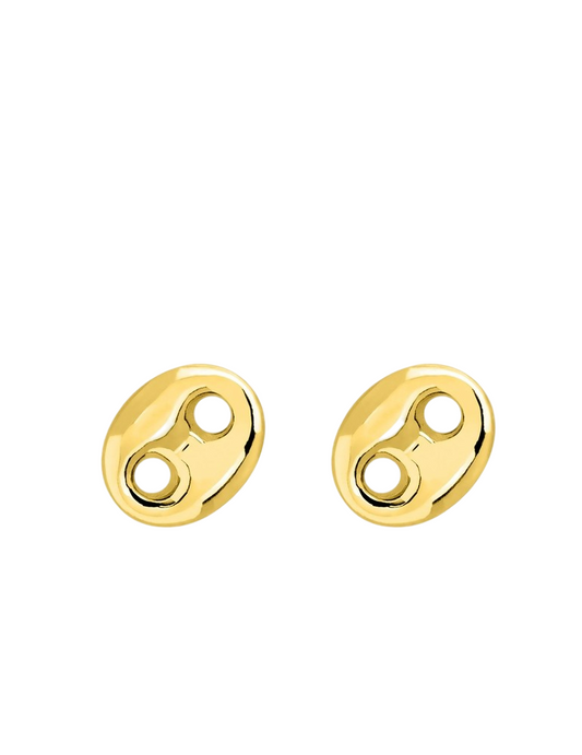 Boucles d'Oreilles Grain De Café - Or Jaune 750‰