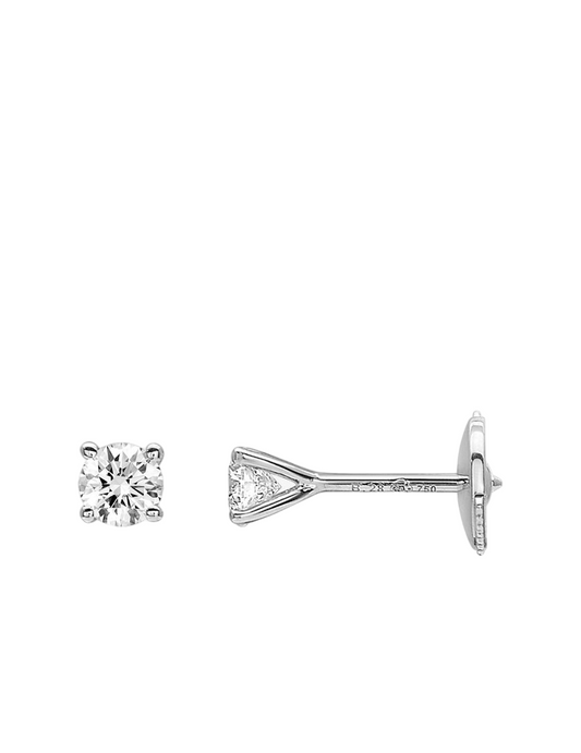 Boucles d'Oreilles Diamants - Or Blanc 750‰