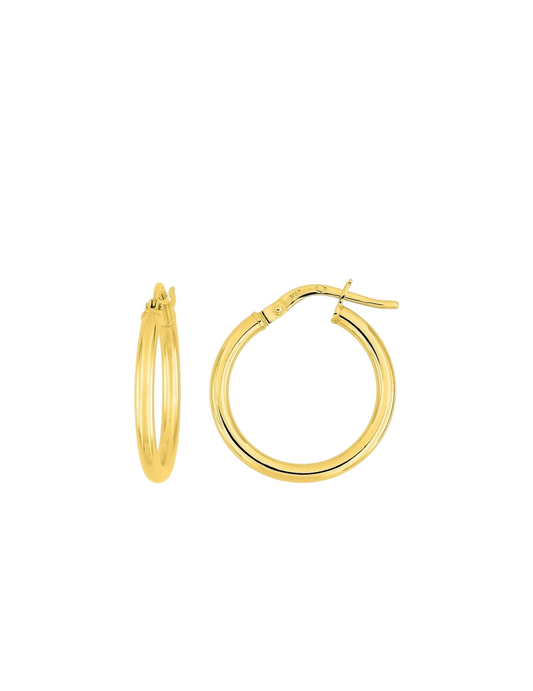 Créoles 15 mm - Or Jaune 375‰