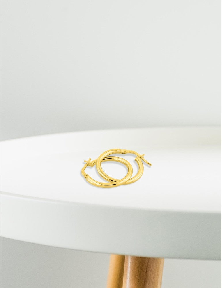 Créoles 15 mm - Or Jaune 375‰