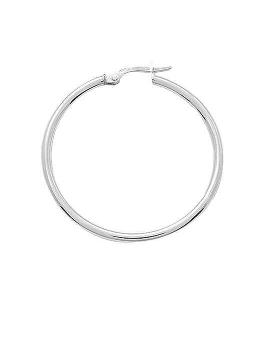 Créoles 30 mm - Or Blanc 750‰