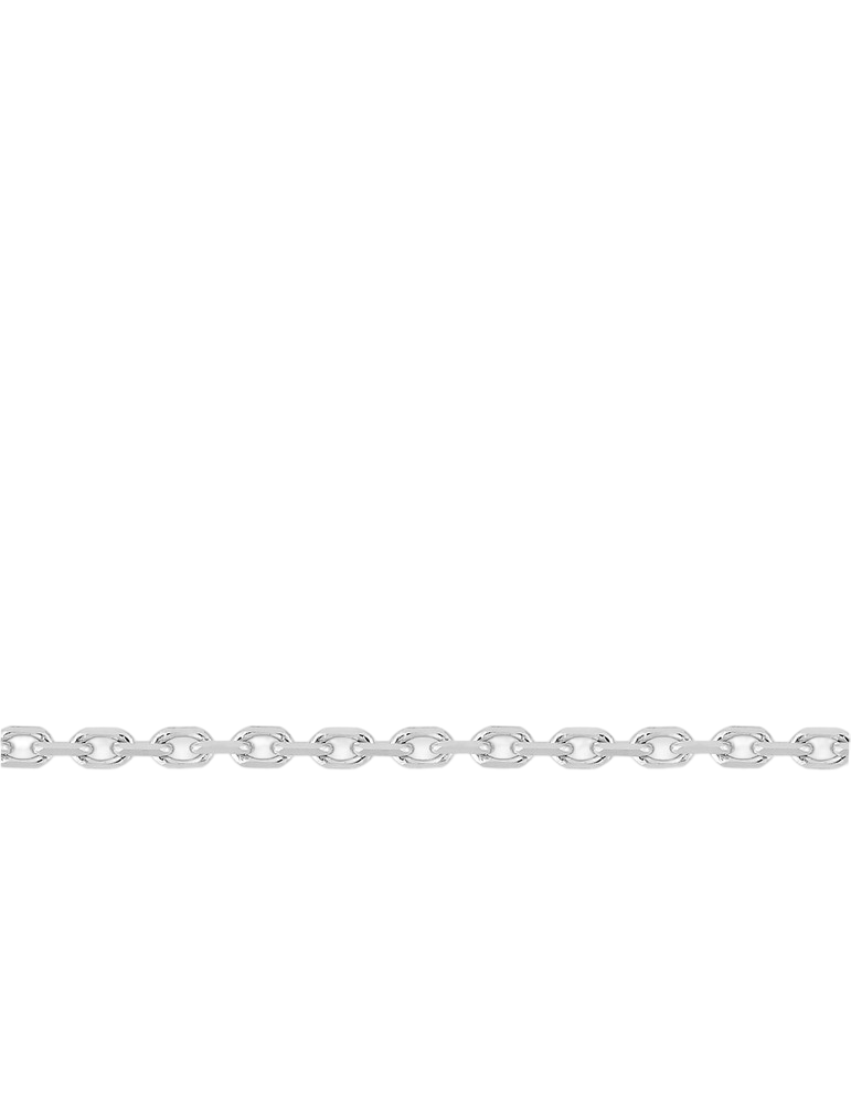 Chaîne Maille Forçat Diamanté 1.45 mm - Or Blanc 750‰