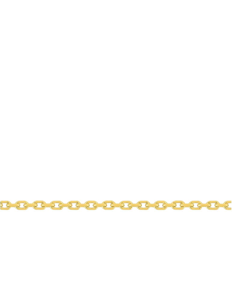 Chaîne Maille Forçat Diamantée 1.15 mm - Or Jaune 750‰