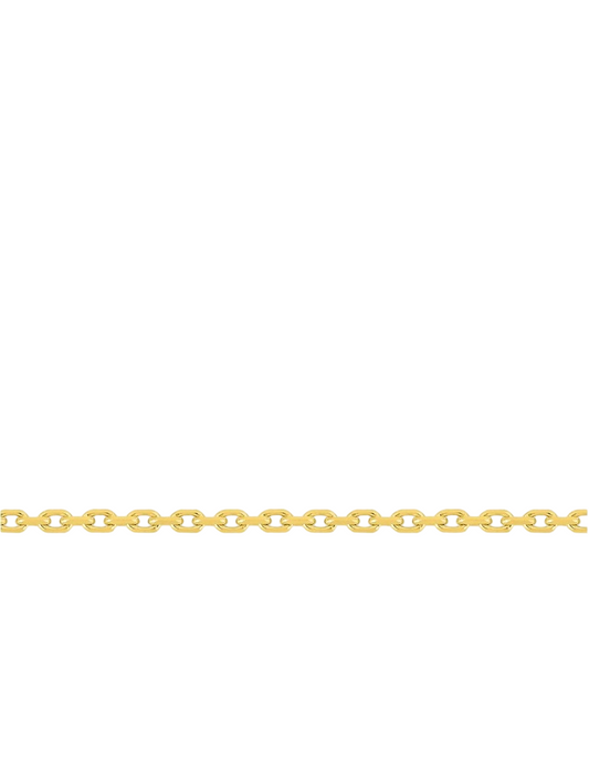 Chaîne Maille Forçat Diamantée 1.15 mm - Or Jaune 750‰