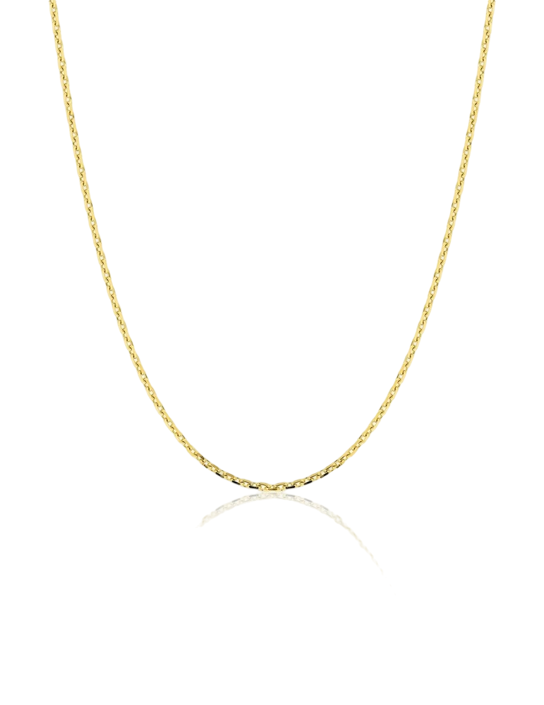 Chaîne Maille Forçat Diamantée 1.15 mm - Or Jaune 750‰