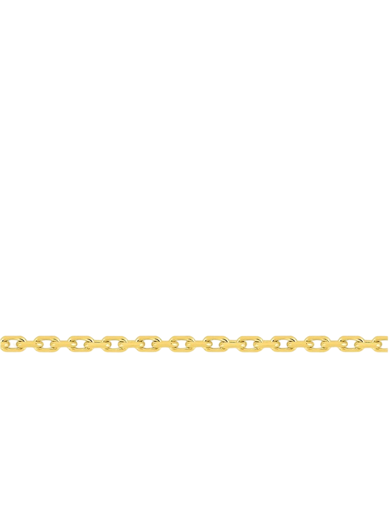 Chaîne Maille Forçat Diamantée 1.28 mm - Or Jaune 750‰