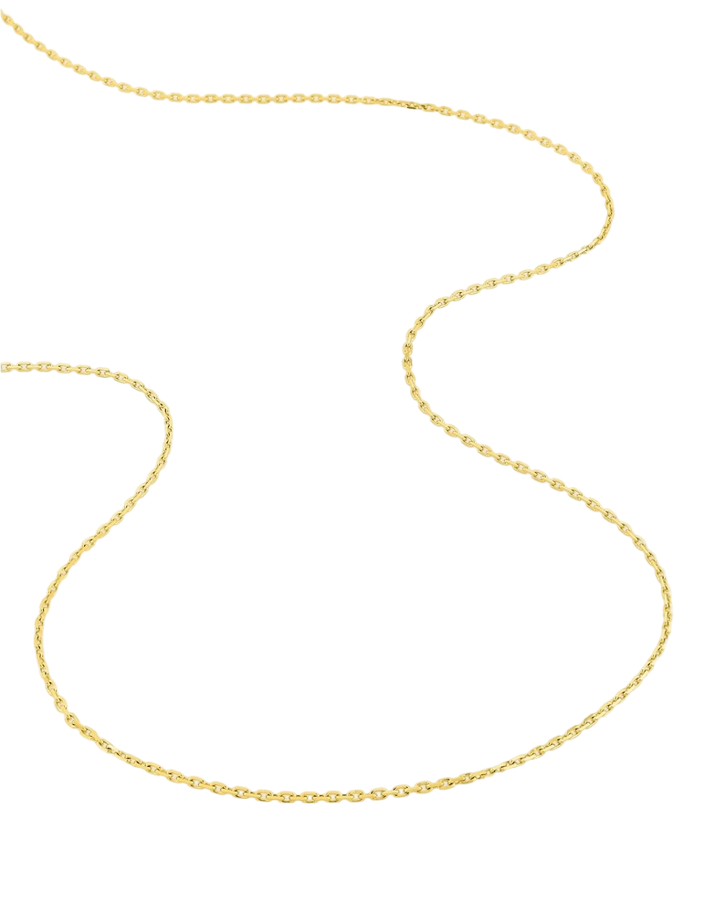 Chaîne Maille Forçat Diamantée 1.28 mm - Or Jaune 750‰