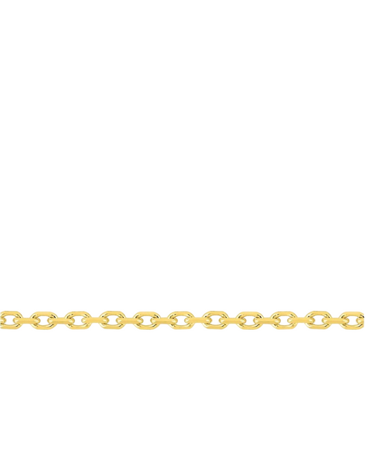 Chaîne Maille Forçat Diamantée 1.45 mm - Or Jaune 750‰