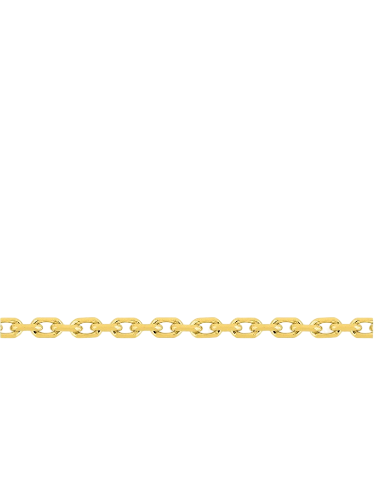 Chaîne Maille Forçat Diamantée 1.60 mm - Or Jaune 750‰