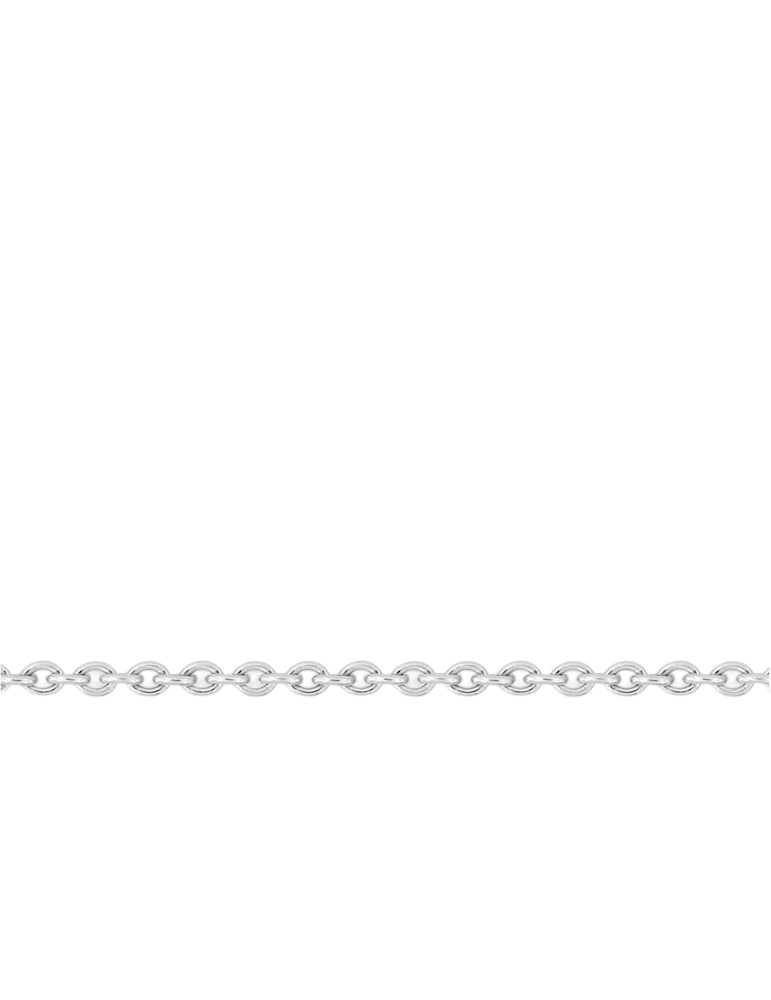 Chaîne Maille Forçat Ronde 1.15 mm - Or Blanc 750‰
