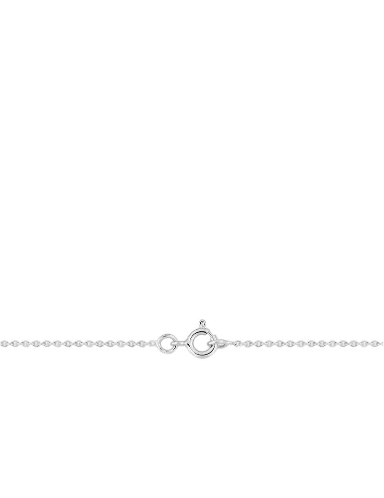 Chaîne Maille Forçat Ronde 1.15 mm - Or Blanc 750‰