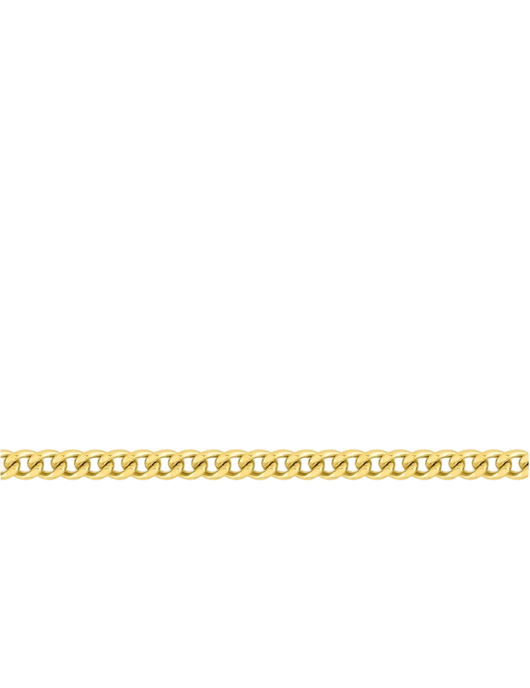 Chaîne Maille Gourmette Diamantée 1.62 mm - Or Jaune 750‰