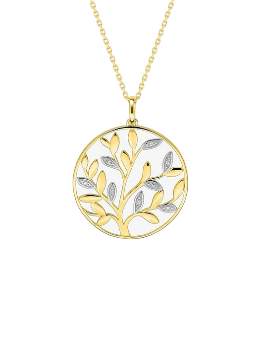 Collier Arbre Bicolore - Plaqué Or
