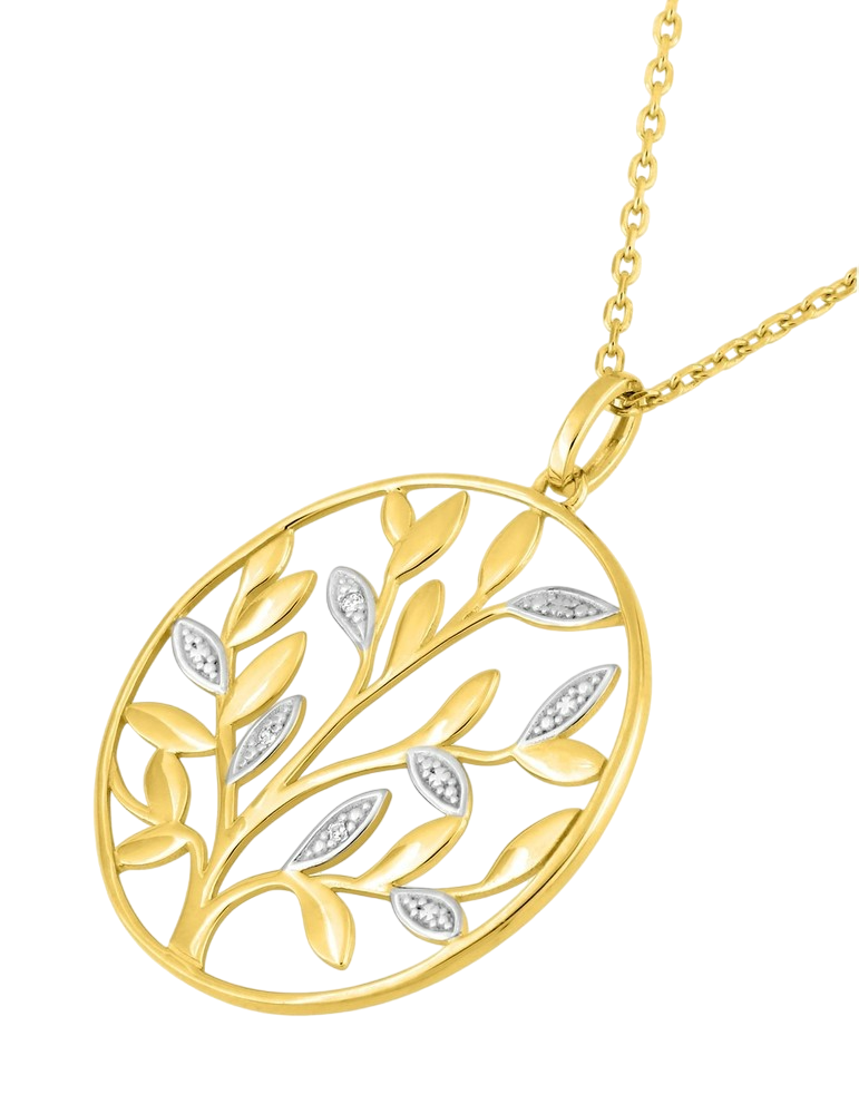 Collier Arbre Bicolore - Plaqué Or