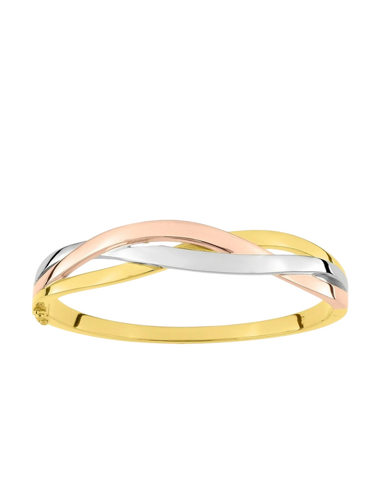 Jonc Tricolore - Plaqué Or