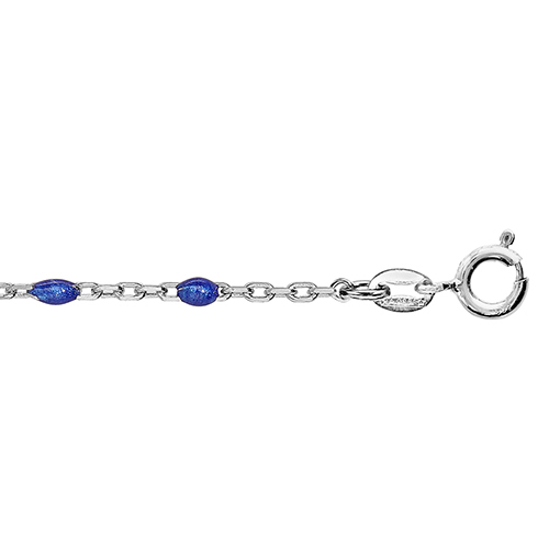 Bracelet Résine Bleue - Argent 925‰