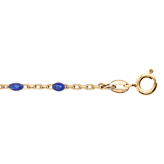Bracelet Résine Bleue - Argent Doré