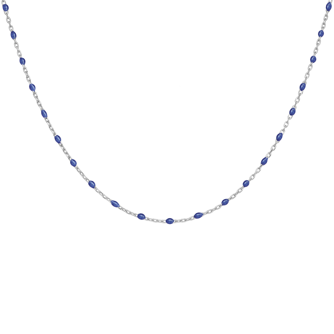 Collier Résine Bleue - Argent 925‰
