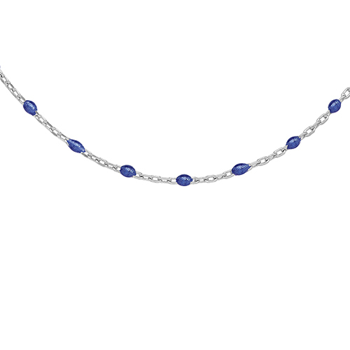 Collier Résine Bleue - Argent 925‰