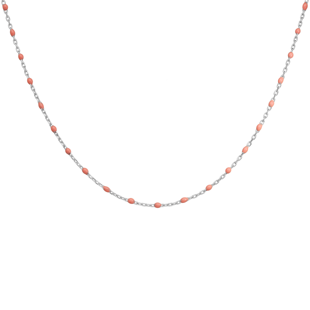 Collier Résine Rose - Argent 925‰