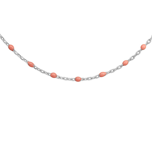 Collier Résine Rose - Argent 925‰