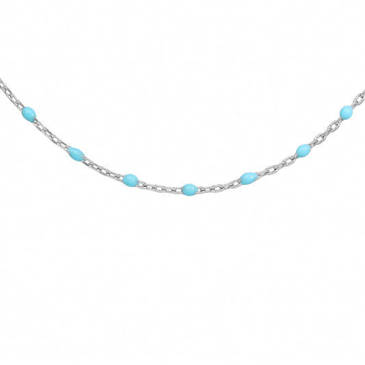 Collier Résine Turquoise - Argent 925‰