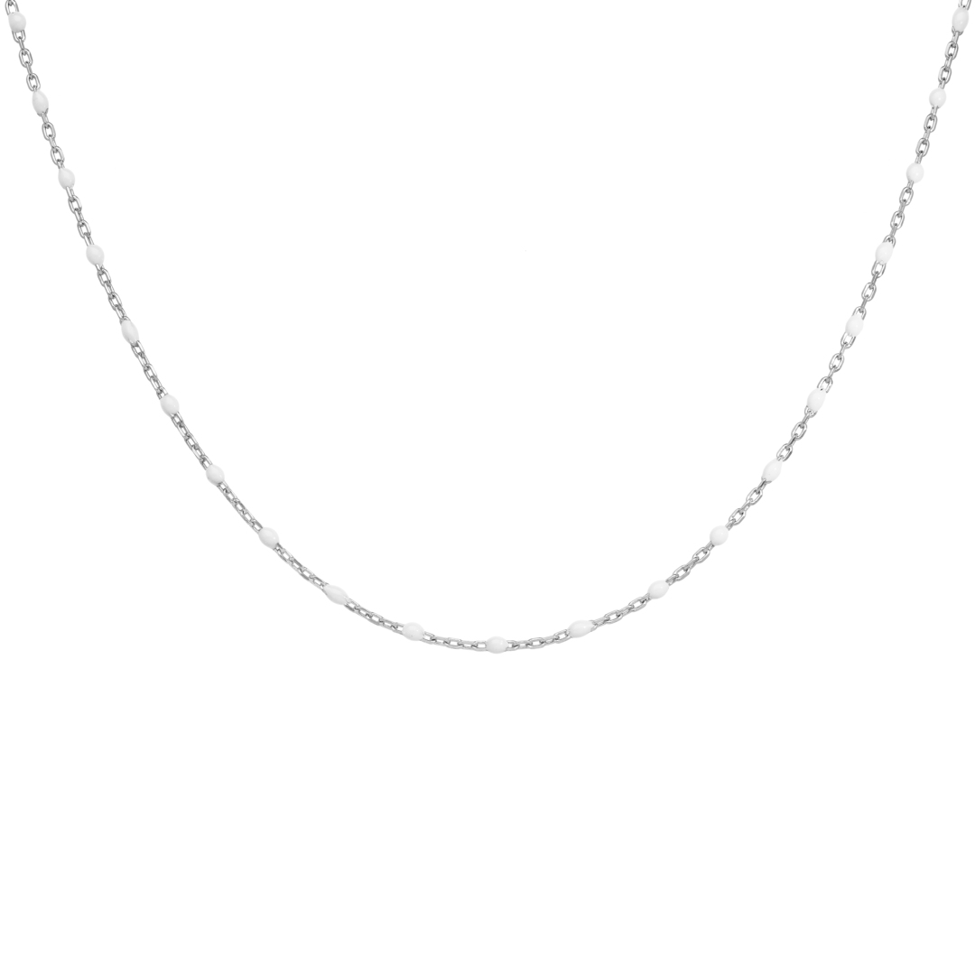 Collier Résine Blanche - Argent 925‰