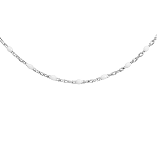 Collier Résine Blanche - Argent 925‰