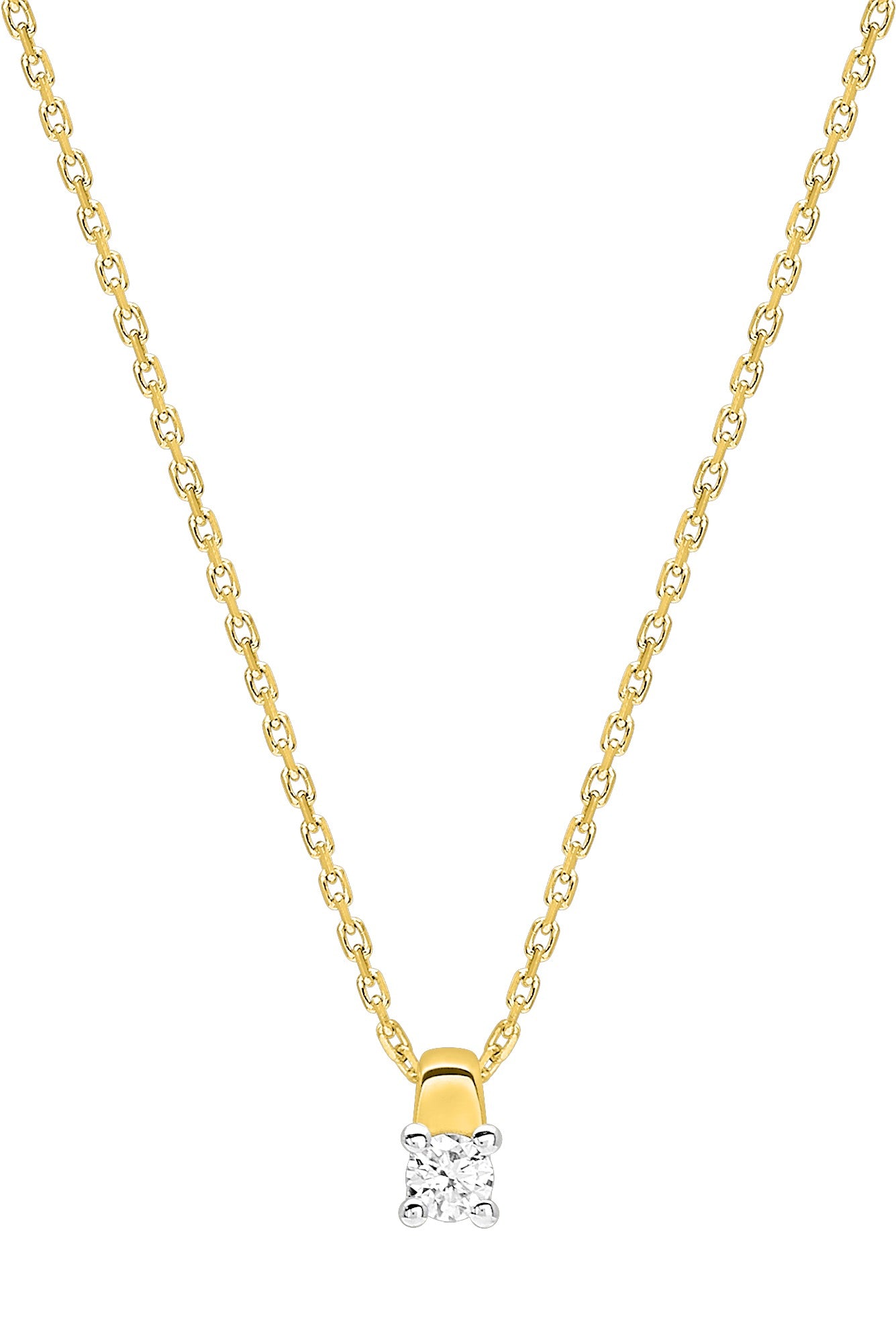 Collier Solitaire Diamant 4 Griffes  - Or Jaune 750‰
