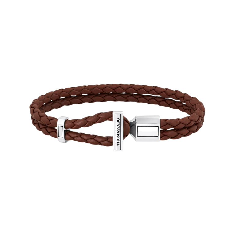 Bracelet double cuir marron THOMAS SABO - Argent 925‰