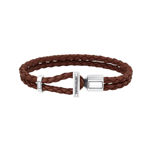 Bracelet double cuir marron THOMAS SABO - Argent 925‰