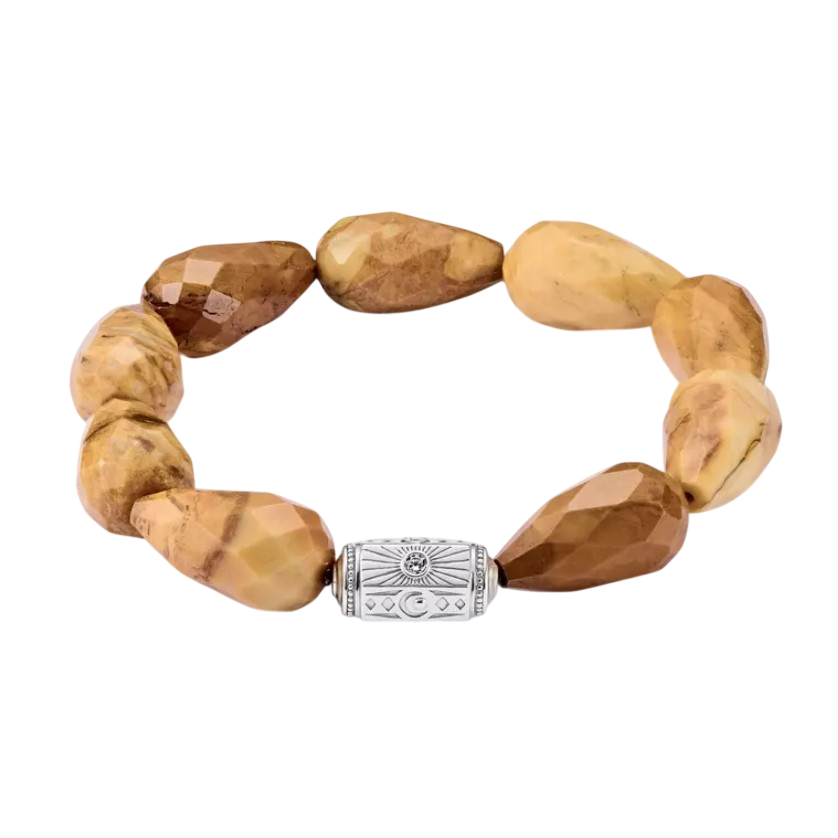 Bracelets beads en jaspe jaune THOMAS SABO - Argent 925‰