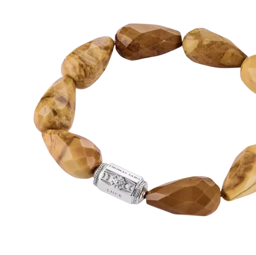 Bracelets beads en jaspe jaune THOMAS SABO - Argent 925‰