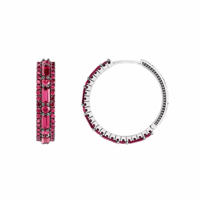 Créoles Rouge THOMAS SABO - Argent  925‰