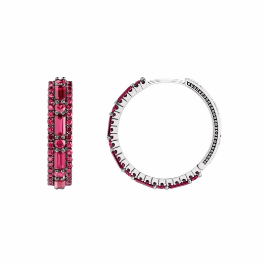 Créoles Rouge THOMAS SABO - Argent  925‰