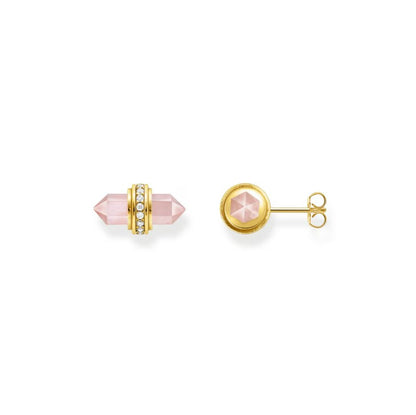 Boucles d'Oreilles Onyx Rose THOMAS SABO - Argent 925‰ Placage 18 carats