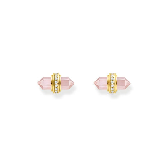 Boucles d'Oreilles Onyx Rose THOMAS SABO - Argent 925‰ Placage 18 carats
